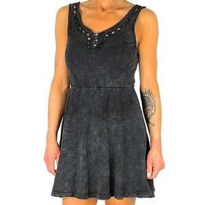 En Créme Tank Dress Size Medium Cotton Black